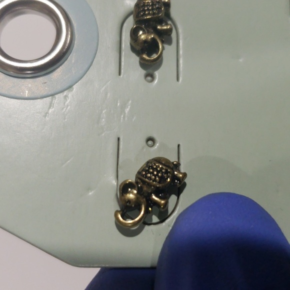 Gold-Tone Bee & Butterfly Stud Earrings Set  Nickel-Free Nature-Inspired Jewelry - Picture 9 of 10